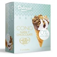 DUL CONO NATA - CHOCO 0% S/A 120ML. 4U. 6p.