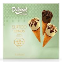 DUL CONOS SURTIDOS VAINILLA Y CHOCO 4+4X60ML. 10p.