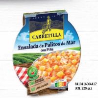 CAR ENSALADA PALITOS DE MAR CON PIÑA 220Gr. 8p.